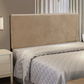 Cabeceira Casal Queen Cama Box 160cm Painel Clean Suede M11 - D'Rossi - Marrom Rato
