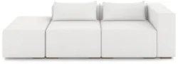 Sofá 4 Lugares 323cm Com Puff Esquerdo Fay Bouclê Branco Z55  - Mpozen