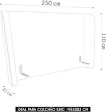 Cabeceira Cama Box King 195cm Nicea Z37 Veludo Bege - Mpozenato