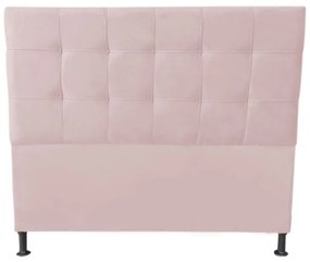 Cabeceira Cama Box Solteiro 90cm Maya Suede Rosa Bebê - Sheep Estofados - Rosa