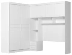 Guarda Roupa Casal Modulado Completo Lorena Z17 Branco - Mpozenato