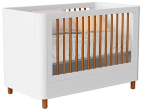 Berço Mini Cama Curvo Boom Plus 2 em 1 com Pés Nordic - Branco Fosco - Berço Mini Cama Curvo Boom Plus com Pés Nordic - Branco Fosco