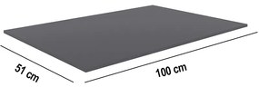 Tampo Balcão de Cozinha 100x51cm A01 - D'Rossi - Cinza