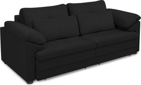 Sofá Retrátil Elétrico Sala de Estar Nolan Bipartido 215cm Conforto Premium em Couro Preto G58 - Gran Belo