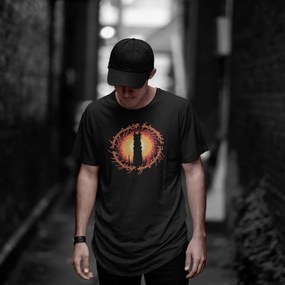 Camiseta Unissex Mordor Ring O Senhor dos Anéis Geek Nerd - Verde Musgo - G