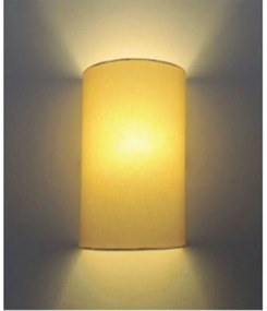 Arandela Meia Cana Vivare Md-2031 Cúpula em Tecido 30/18x16cm - Bivolt