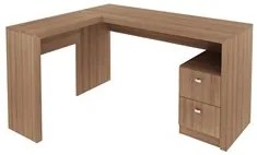 Mesa Para Escritório 2 Gavetas ME4129 Amêndoa - Tecno Mobili
