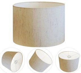 Cúpula Abajur Cilíndrica Cp-7017 Ø40x21cm Linho Bege