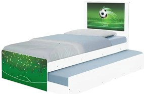 Cama Solteiro Infantil com Cama Auxiliar 195x96cm Personagens K02 - D'Rossi - COPA FUTEBOL