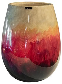 Vaso Aberto decorativo em Cerâmica Carolina Haveroth – Art Contemporânea Alto Brilho