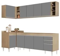 Armário de Cozinha Modulado de Canto Direito 5 Peças CP43 Balcão sem T