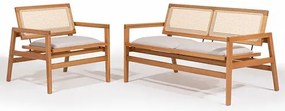 Conjunto Poltrona e Sofá 02 Lugares Alba Encosto Tela - 78426 Sun House