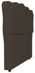 Cabeceira Casal Cama Box 140cm Oregon Z04 Veludo Marrom - Mpozenato