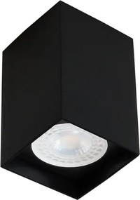 Plafon De Sobrepor Quadrado Alumínio Cube - PRETO