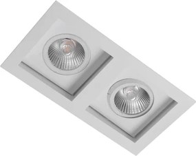 Plafon De Embutir Aluminio Branco 21x11cm Flat
