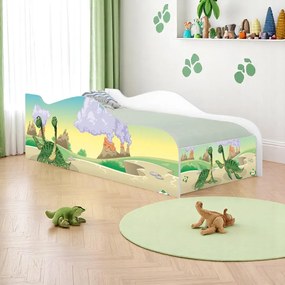 Mini Cama Infantil 157,5x72,5cm com Proteção Lateral Personagens K02 - D'Rossi - DINOSSAURO