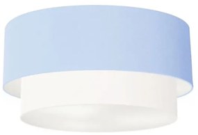 Plafon Para Banheiro Cilíndrico SB-3017 Cúpula Cor Azul Bebê Branco