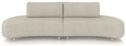 Sofá 3 Lugares 200cm Orgânico Pé Ferro Nagai Linho Off White Z55 - Mpo