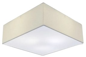 Plafon Quadrado Md-3000 Cúpula em Tecido 25x25x12cm Branco - Bivolt
