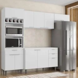 Armário de Cozinha CP04 Para Pia 120cm Pérola Z34 Branco    - Mpozenat