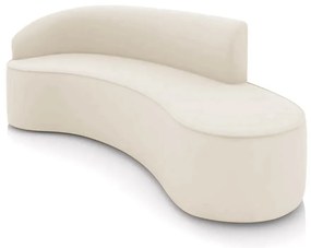 Sofá 4 Lugares Orgânico 220 cm Morgan Veludo/Cotelê - Bege