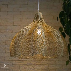 Luminária de Teto em Rattan | Ásia