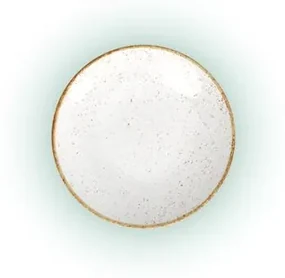 Prato Raso Tramontina Rústico Marrom em Porcelana Decorada 25 cm