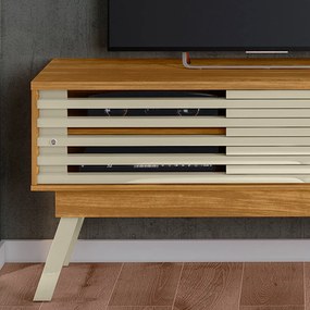 Rack TV 65 Pol 150cm Bancada para Sala Orlin Cumaru/Opala M20 - D'Rossi