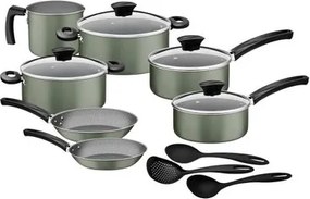 Kit Cozinha Tramontina Michigan 10 Peças em Alumínio Starflon Max Verde Oliva