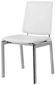 Cadeira 1949 Cromada Assento Multilaminado Branco - 12362 Sun House