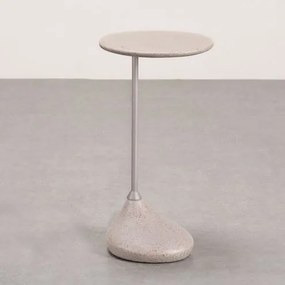 Mesa Apoio Venice Baixa Tampo Concreto Haste Fendi - 78096 Sun House