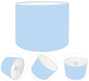 Cúpula Abajur Cilíndrica Cp-8013 Ø30x30cm Azul Bebê