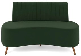Sofá 2 Lugares Living 135Cm Pé Palito Maraú Veludo K01 - D'Rossi - Verde