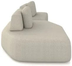 Sofá Ilha 275cm 2 Módulos Sala de Estar Moby Boucle Creme Z08 - Mpozen