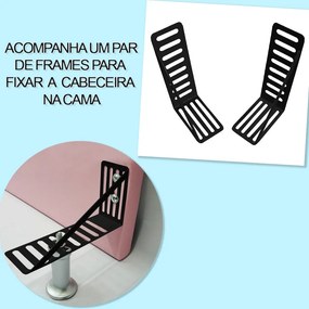 Cabeceira Marina para Cama Box Solteiro 1,00 m Estofada Suede Azul Tiffany