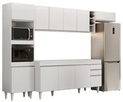 Armário de Cozinha Modulada 5 Peças CP16 Balcão Branco - Lumil
