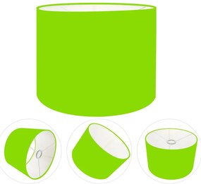 Cúpula Abajur Cilíndrica Cp-8011 Ø30x21cm Verde Limão