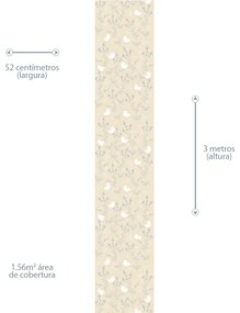 Papel de Parede infantil pássaros 0.52m x 3.00m