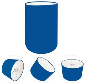 Cúpula Abajur Cilíndrica Cp-8006 Ø18x25cm Azul Marinho