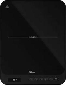 Cooktop de Indução Portátil Fischer 1 Boca Bivolt Touch Screen Portátil Preto