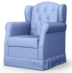 Poltrona de Amamentação Balanço Lucy Z39 Sintético Azul - Mpozenato