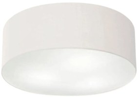 Plafon Cilíndrico Md-3057 Cúpula em Tecido 55x15cm Branco - Bivolt