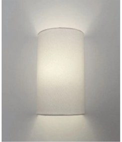 Arandela Meia Cana Md-2031 Cúpula em Tecido 30/18x16cm Branco - Bivolt