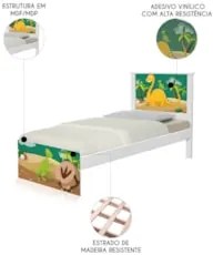 Cama Solteiro Infantil Para Colchão 188x88cm Dinossauro K06 - Mpozenat
