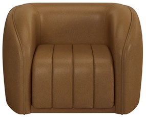 Poltrona Decorativa Sala de Estar Adam PU Caramelo G45 - Gran Belo
