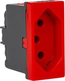 Módulo Tomada Pial Plus+ 10a Vermelho
