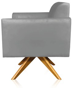 POLTRONA GIRATORIA MARISA SUEDE BASE MAD - Grafite