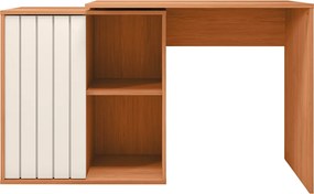 Escrivaninha Mesa Computador 140cm Tamires Freijó/Off White C01 - D'Rossi