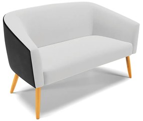 Namoradeira e 2 Poltronas Giratória MA30 Stella Preto/Linho Cinza D03 - D'Rossi
