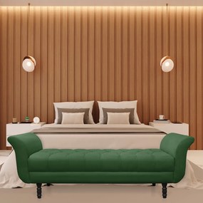 Recamier Olinda Suede 160 cm Pés Torneados Tabaco - D'Rossi - Verde
